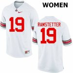 NCAA Ohio State Buckeyes Women's #19 Joe Ramstetter White Nike Football College Jersey BZU4845NY